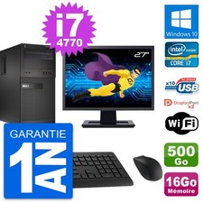 PC Tour Dell XE2 Ecran 27" Intel i7-4770 RAM 16Go Disque 500Go Windows 10 Wifi