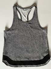 Lululemon Smooth Stride Tank UV Protect Sea Spray Alpine White Dark Chrome Sz 8