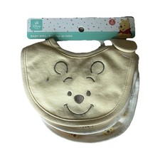 Disney Stay Dry 3-Pack Baby Bibs Beige White Winnie the Pooh  Friends Cartoon