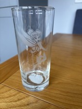 Official Walt Disney World Tinkerbell Engraved Glass Tumbler