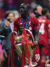 SADIO MANE SIGNED LIVERPOOL FC CHAMPIONS LEAGUE 16x12 PHOTO (ACG CERT AG18060)