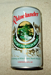 Rhinelander Export Premium Beer Can Bottom Opened