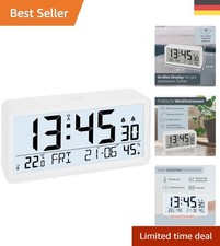 Digitaler Funkwecker mit XXL-Ziffern | Tischuhr und Funkwecker mit Kalenderfu...