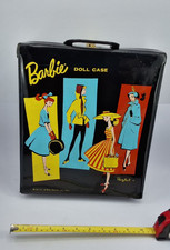 Vintage 1961 Mattel Barbie Ponytail Black Double Carrying Case T8