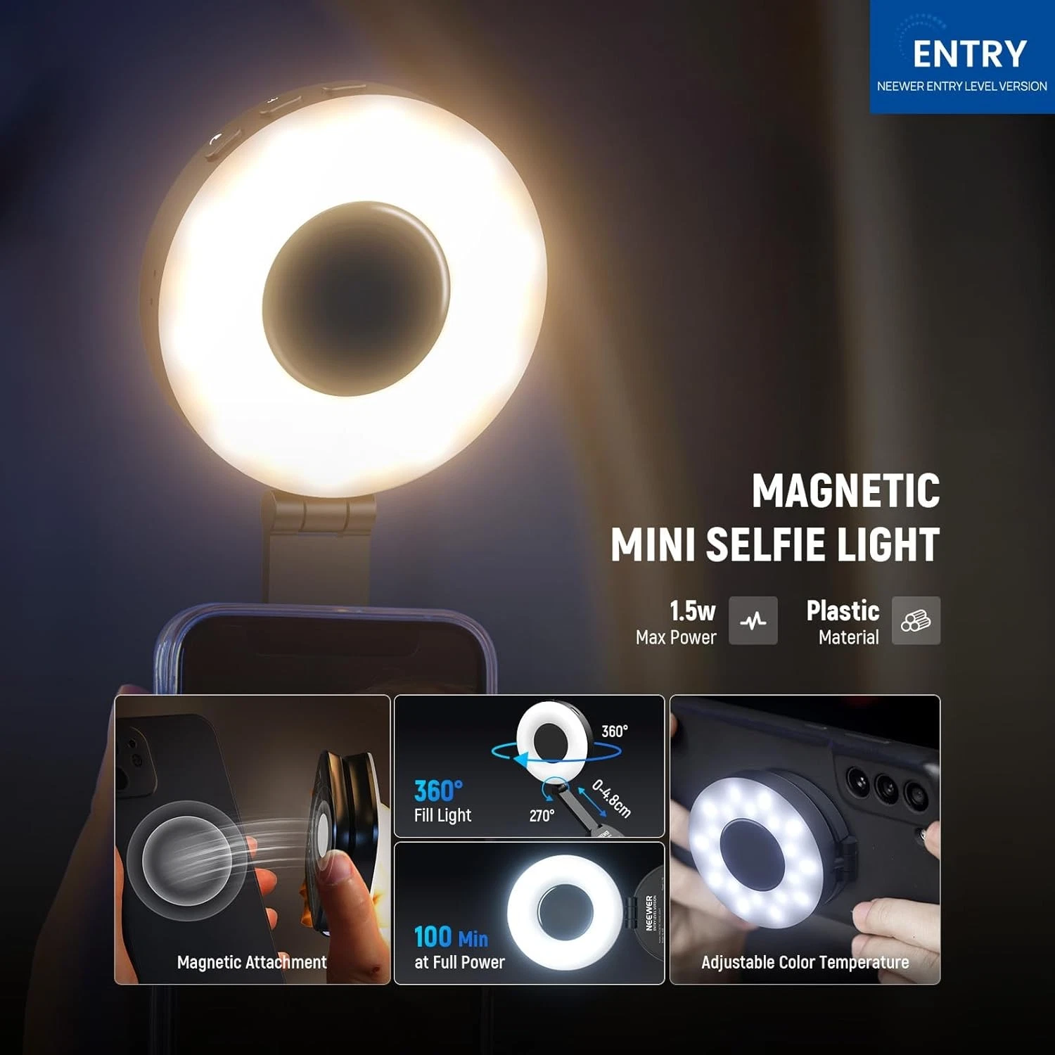 Neewer NL40R Selfie Light - Thumbnail 3