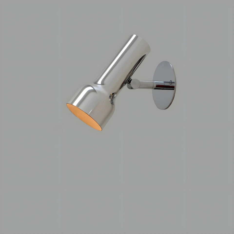 angled wall sconce polished nickel wall sconce indirect light Chrome Wall Sconce - Image 2 of 4