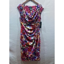 Lauren Ralph Lauren Floral Print Cowl-Neck Sleeveless Dress - Size 8 NWT