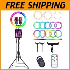 13" Selfie Ring Light with Tripod Stand  3 Phone Holder