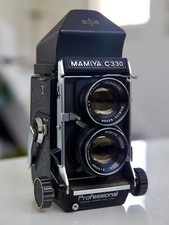 Mamiya C330 Professional 80mm F2.8 Blue Dot TLR Film Camera w/ Prism Viewfinder