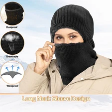 Winter Balaclava Full Face Mask Cold Weather Windproof Fleece Ski Tactical Mask