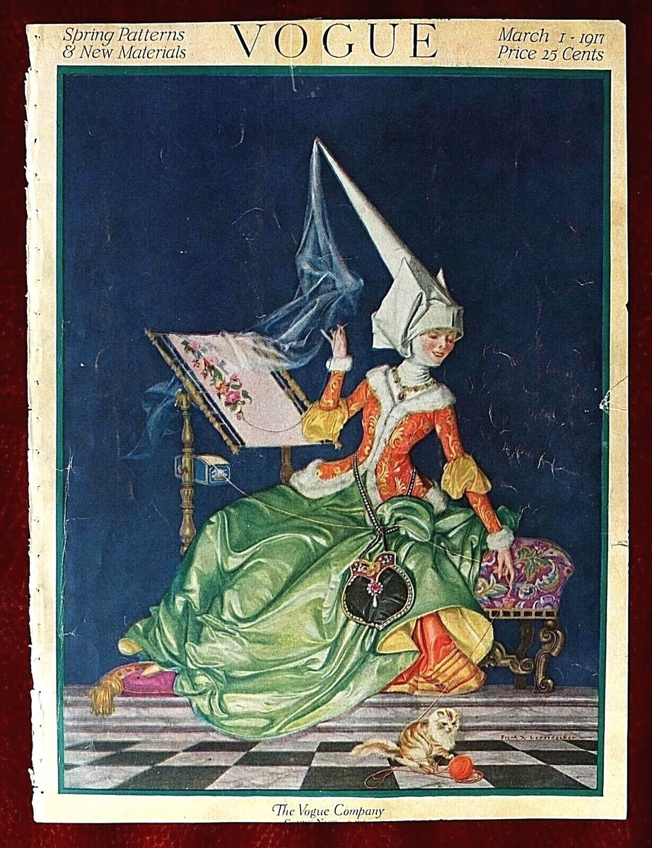 Vogue Magazine Original Cover Only ~ March 1, 1917 ~ Leyendecker