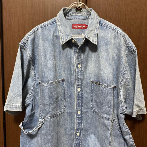トップス Supreme LooseFit S/S Denim Painter Shirt Supreme Loose Fit S/S Denim Painter Shirt Black Men's - SS24