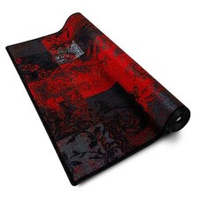 L&auml;ufer Vintage rot anthrazit Design Teppichl&auml;ufer g&uuml;nstig retro Teppichboden