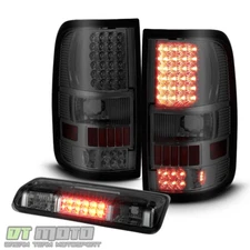 [Smoked Lens] 2004-2008 Ford F150 Lobo LED Tail Lights+LED 3rd Brake Cargo Lamp