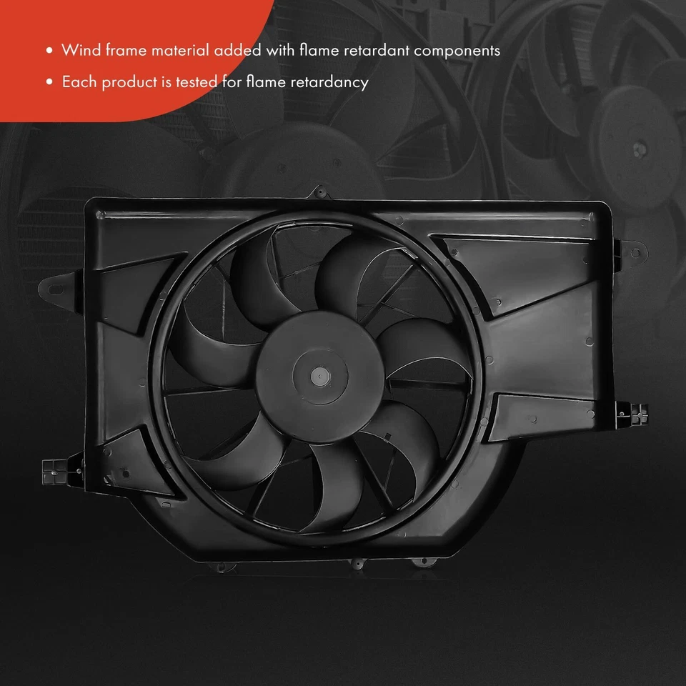 Ventilador de radiador único con conjunto de cubierta para Saturn Vue 2002 2003 2004 2,2 L 3 pines Foto 3 de 4