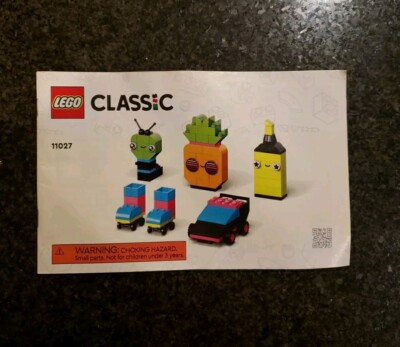 LEGO Classic Creative Neon Building Blocks 11027 Instruction Guide MANUAL ONLY