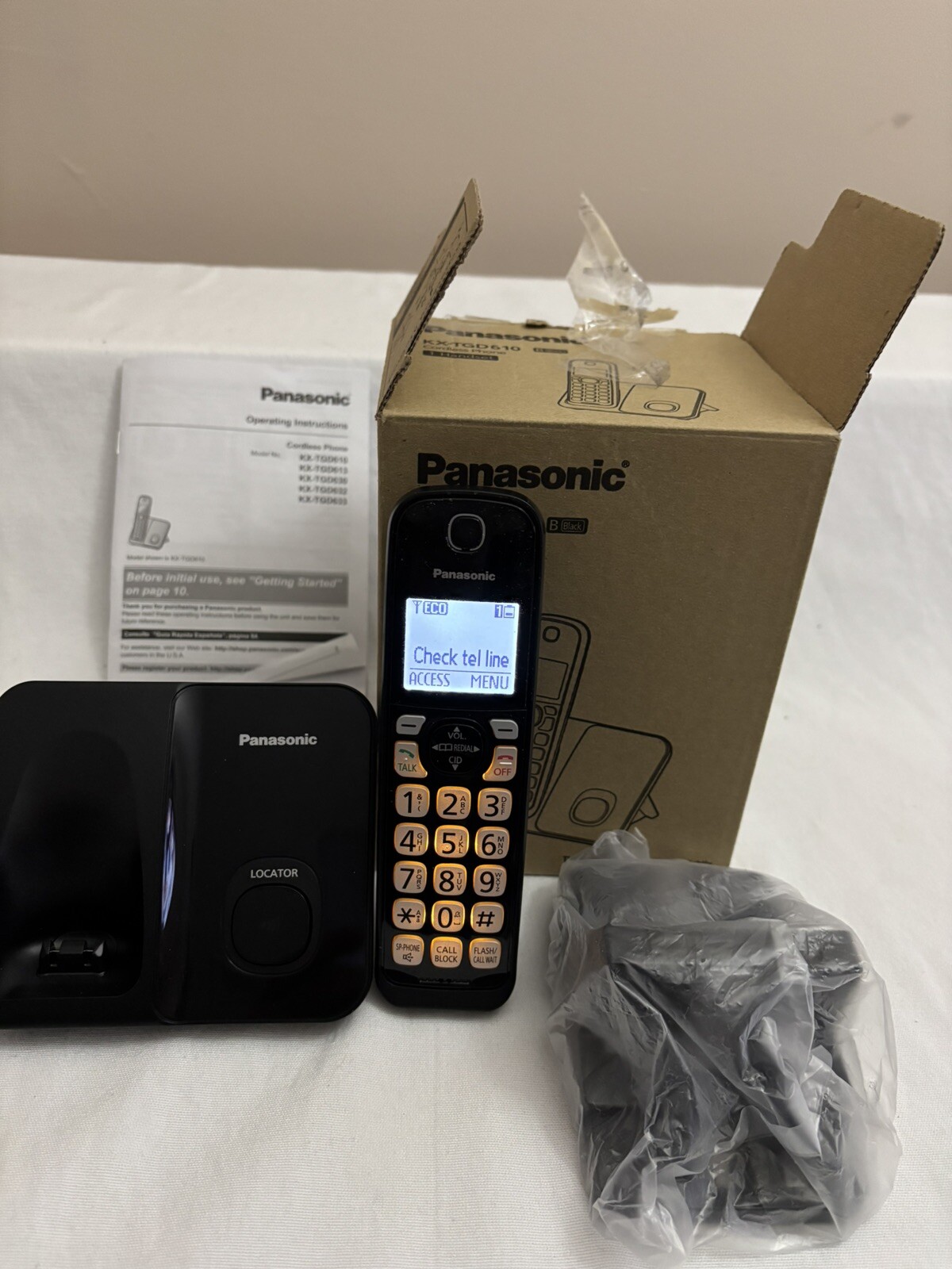 Panasonic Cordless Phone System Expandable Home Phone With Call Block 1 Handset