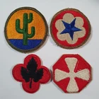 WW2 Era U.S Army patches Badges x 4. Joblot Badge Patch. Insignia Formation. L3