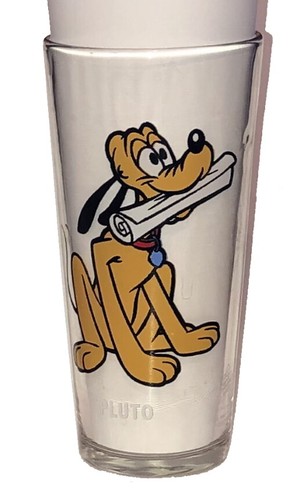 Vintage 1978 Disney Pluto Pepsi Character Glass Mickey Mouse Angry With Pluto - Picture 2 of 2