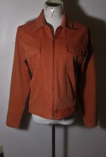 Women's Cloudveil Rust Full Zip Durable Nylon Denim Jacket Size S