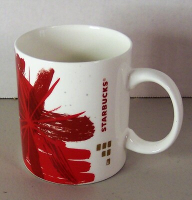 2014 Starbucks Holiday/Christmas Coffee Mugs/Cups Red Pattern 12 oz | eBay