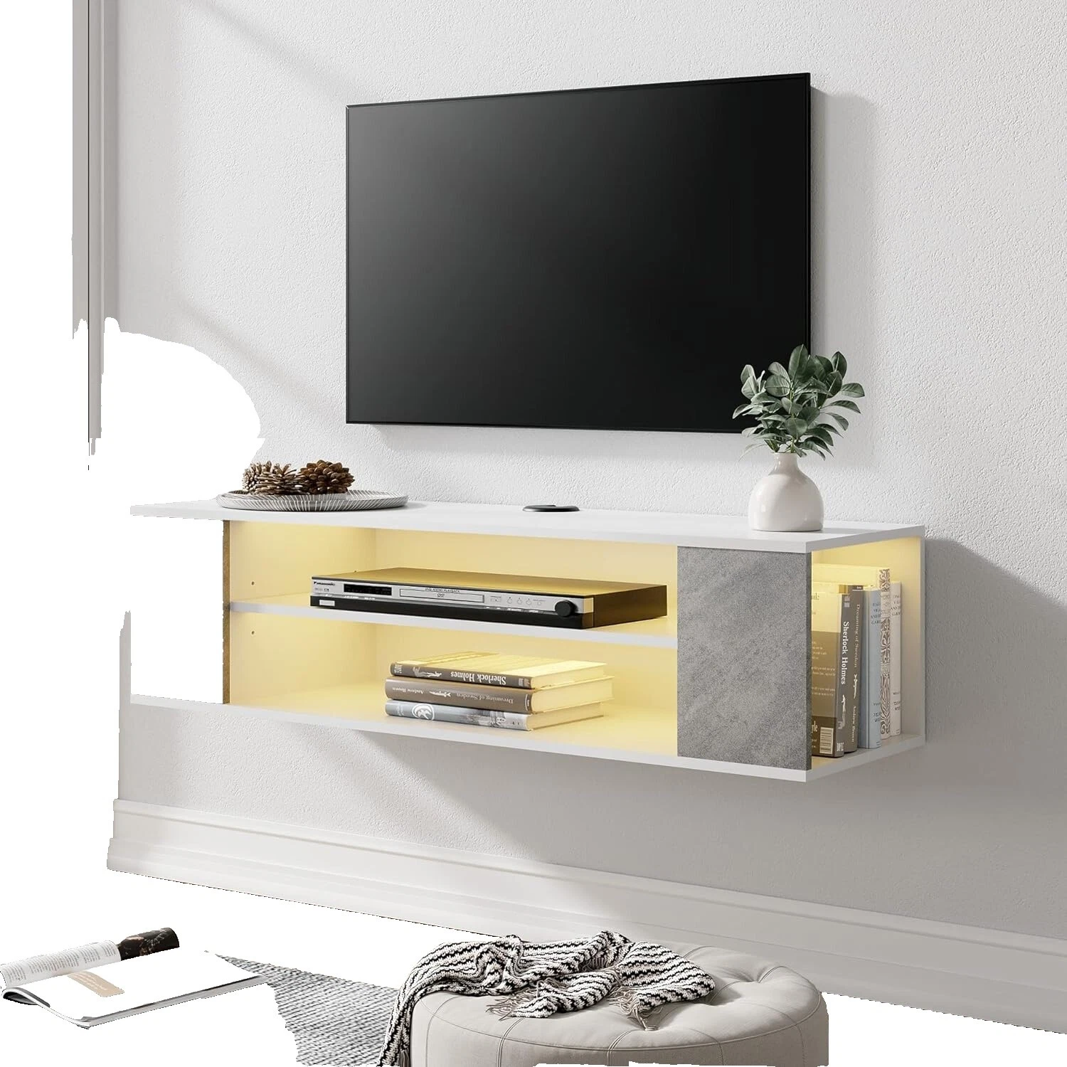 Soportes de TV TV Blanco Vidrio unidades