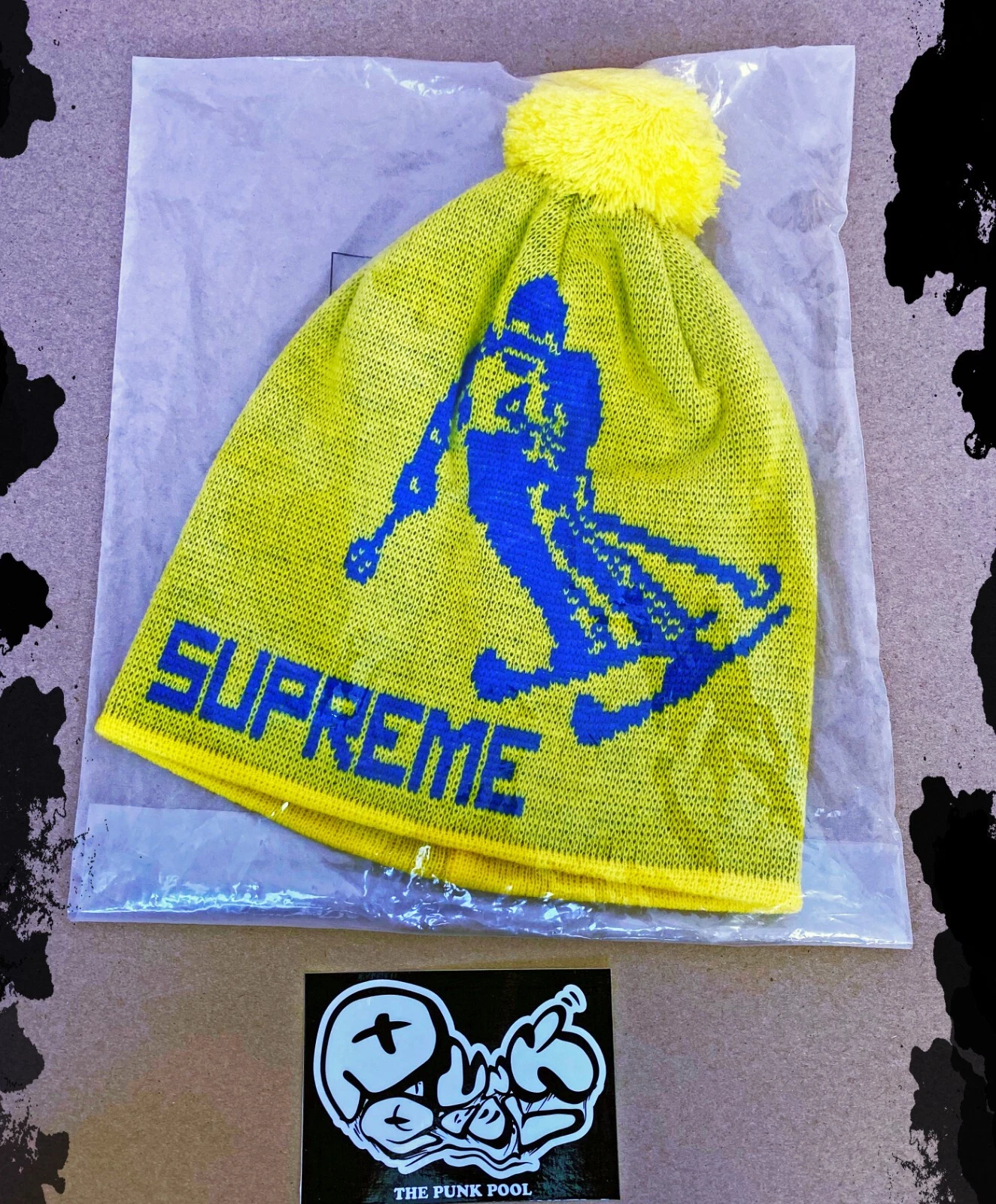 Bonnet de descente suprême_FW2015_Couleur jaune_Neuf sans étiquette