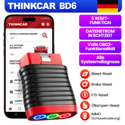 THINKCAR BD6 OBD2 Diagnosegerät Bluetooth Alle System 5 Reset KFZ Auto Scanner 