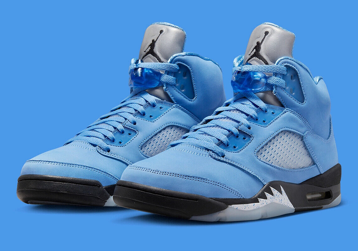 Nike Air Jordan 5 Retro Shoes UNC University Blue DV1310-401 Men's