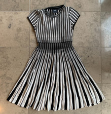EUC Maeve by Anthropologie Lined Black and White Knit Dress Size S