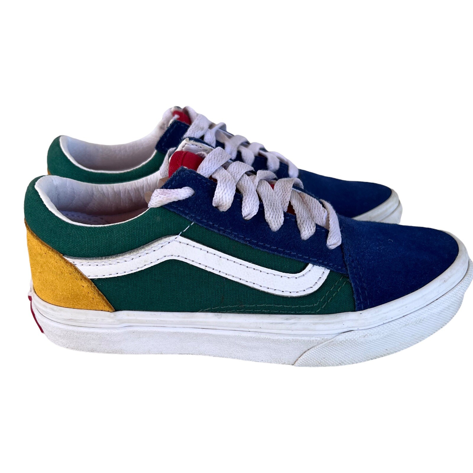 Green Yellow Vans Old Skool Red And Blue Old Skool Vans Red Blue