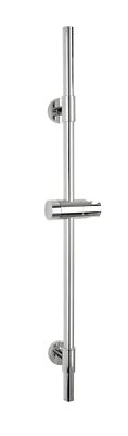 WENKO Duschstange Basic Edelstahl Halterung Handbrause Silber 66cm rostfrei