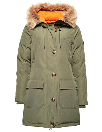 Olive Khaki Green Parka Jacket Ladies 