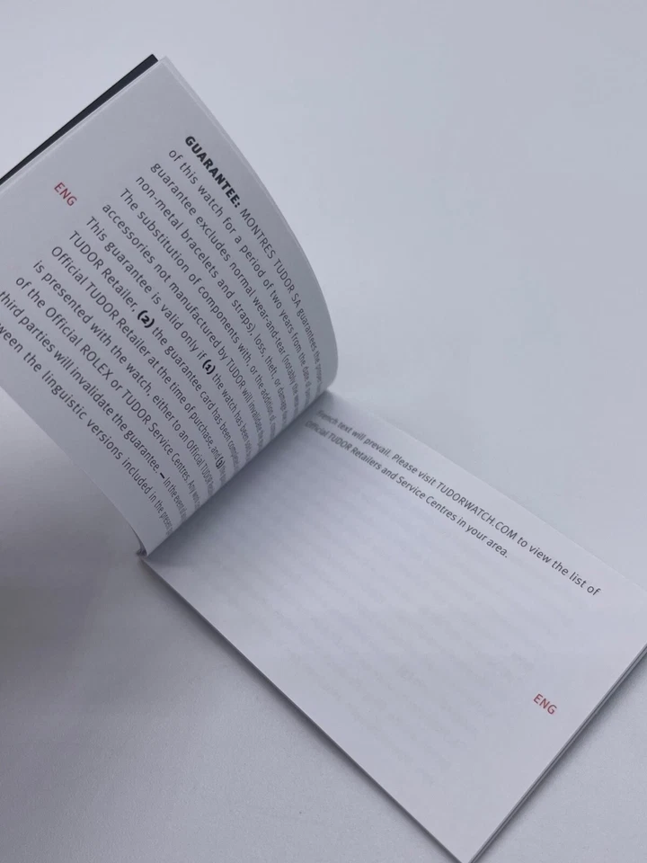 Tudor libretto orologio garanzia booklet worldwide service network 563.92 - Image 3 of 4