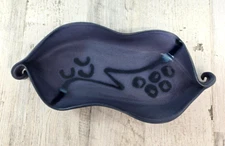 Hilborn Pottery Studio Art Pottery Purple Dish Tray