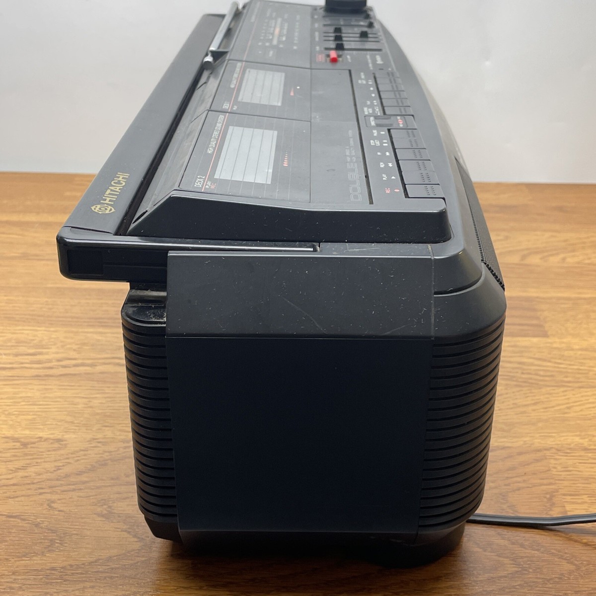 Hitachi Boombox Vintage Doublie Deck 3D Super Woofer TRK-3D3OW For