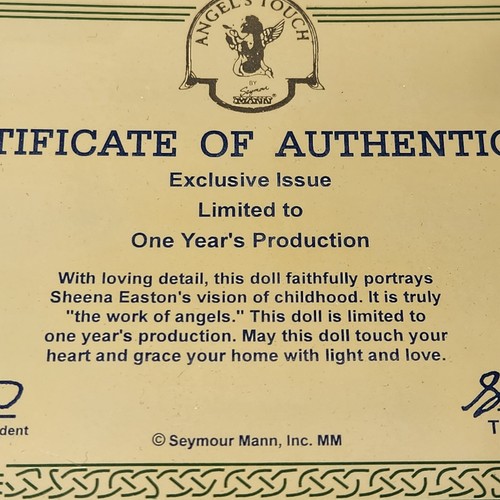 Bambola di porcellana Seymour Mann Sheena Easton Angel's Touch edizione limitata Winona COA - Foto 22 di 24