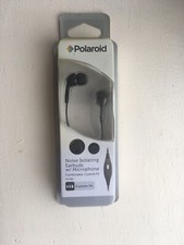 Polaroid PHP782 Black Noise Isolating Earbuds With In-Line Mic