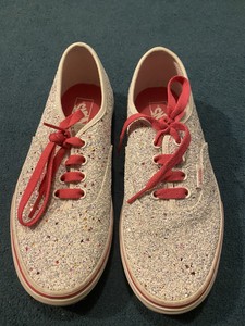 red glitter vans ebay