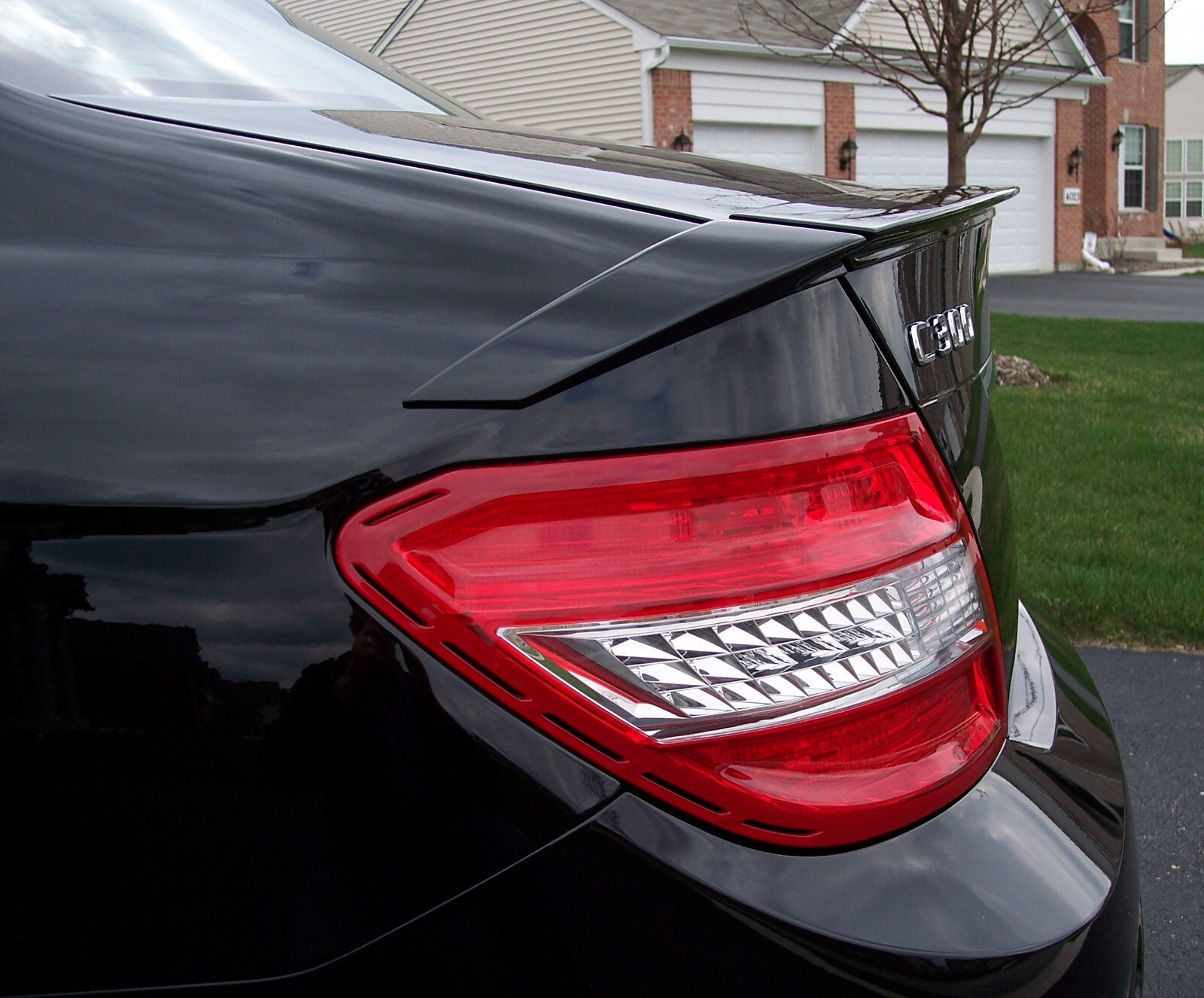 Mercedes C-Class W204 Sedan 08-14 3pc Brabus Color 775  Silver Trunk Spoiler