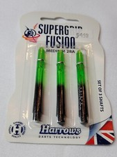 HARROWS SUPERGRIP FUSION Black and Green dart shafts 2ba 1 set of 3 NEW