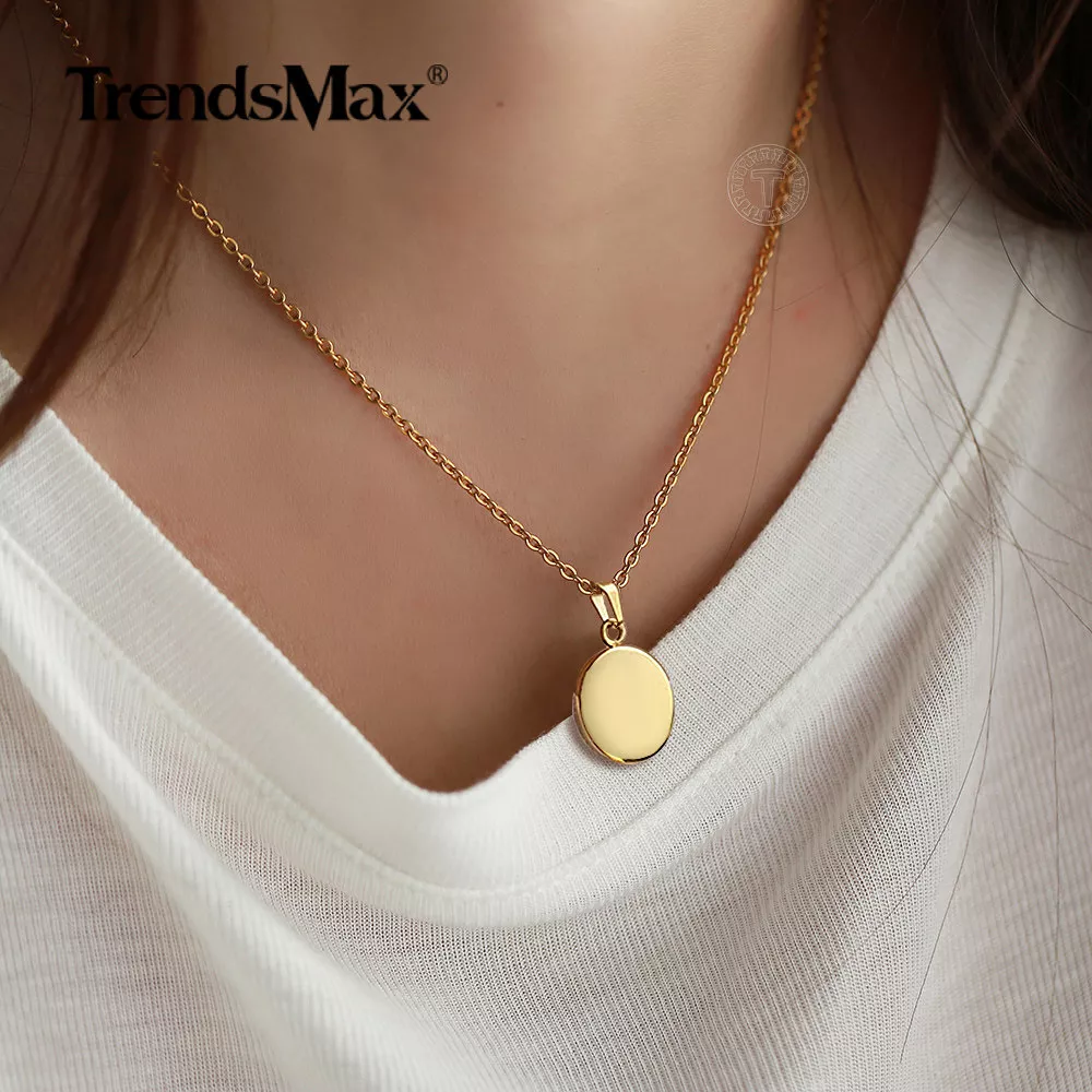 Stainless steel charm sale necklace