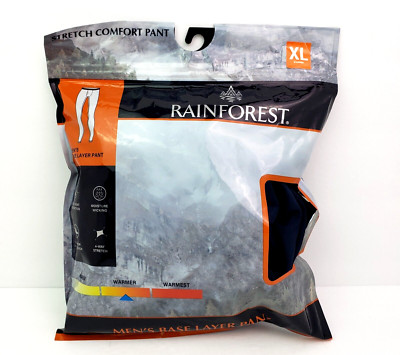 Rainforest Mens Size XL 40-42 Navy Blue Base Layer Warm Pants RF8100