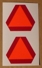 2 SMV Decals for Pedal Tractors or Implements Adhesive-backed 1-3/8" Tall  XP1