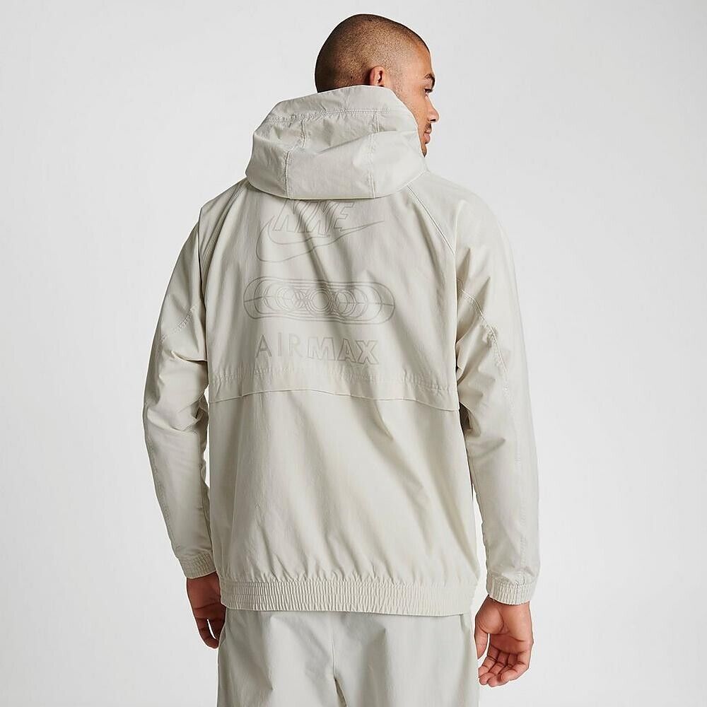 Nike Air Max Graphic Men's Woven Full Zip Size M Light Bone Nike Air Max Graphic Men's Woven Full Zip Size M Light Bone