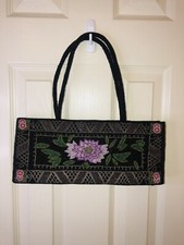 Vintage Comeco Glass Beaded Purse. Floral Design.