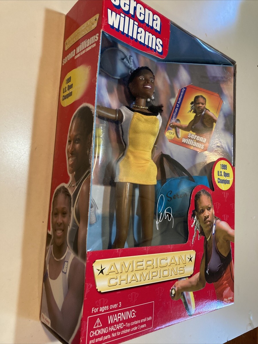 Rare Barbie Size Serena Williams American Champions 1999 US Open 11.5” Doll  🎾