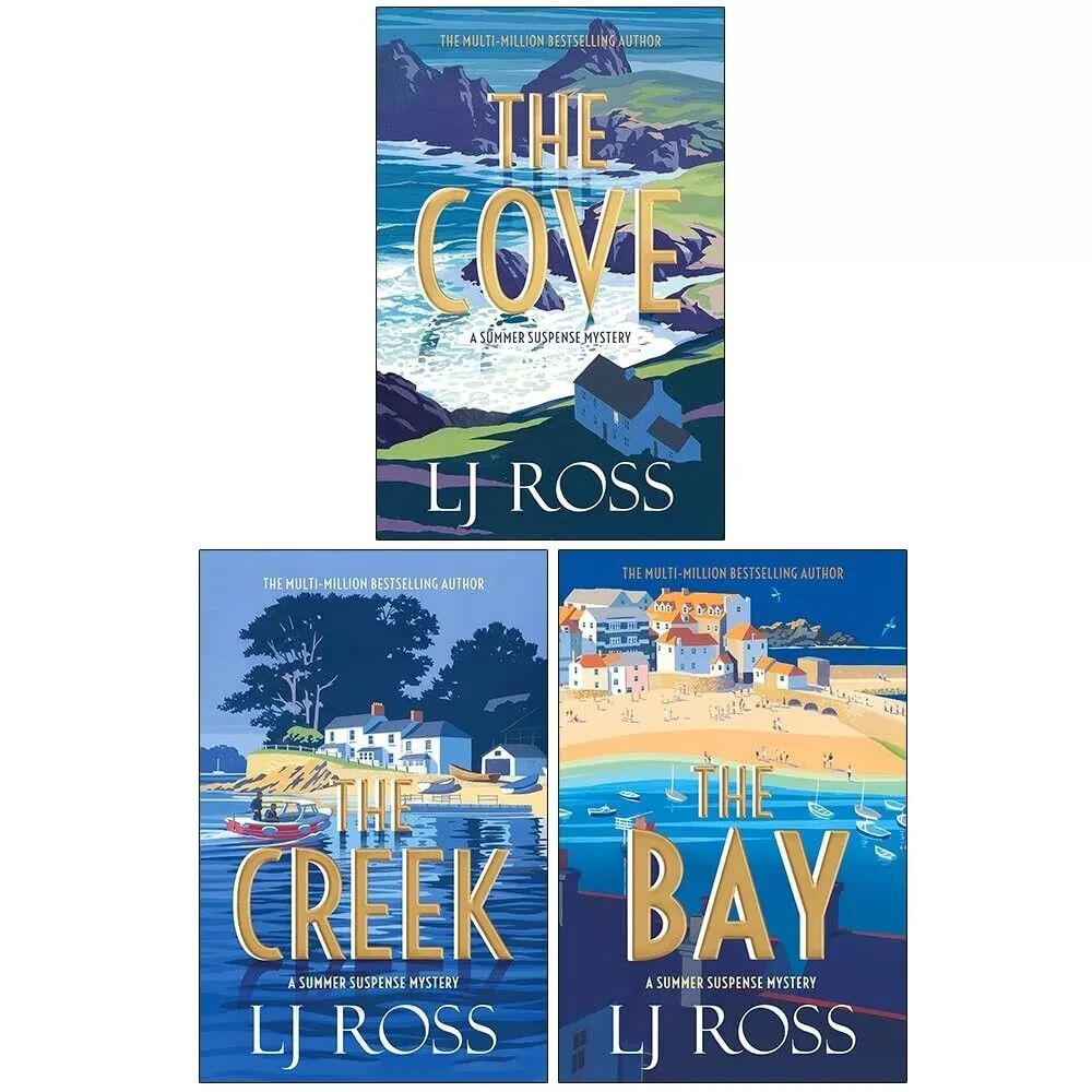 Summer Suspense Mysteries Collection 3 Books Set by LJ Ross Cove, Bay, Creek