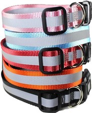 Dog Puppy Collar Reflective Safe Nylon For Small and Big Large Pet XXS - XL