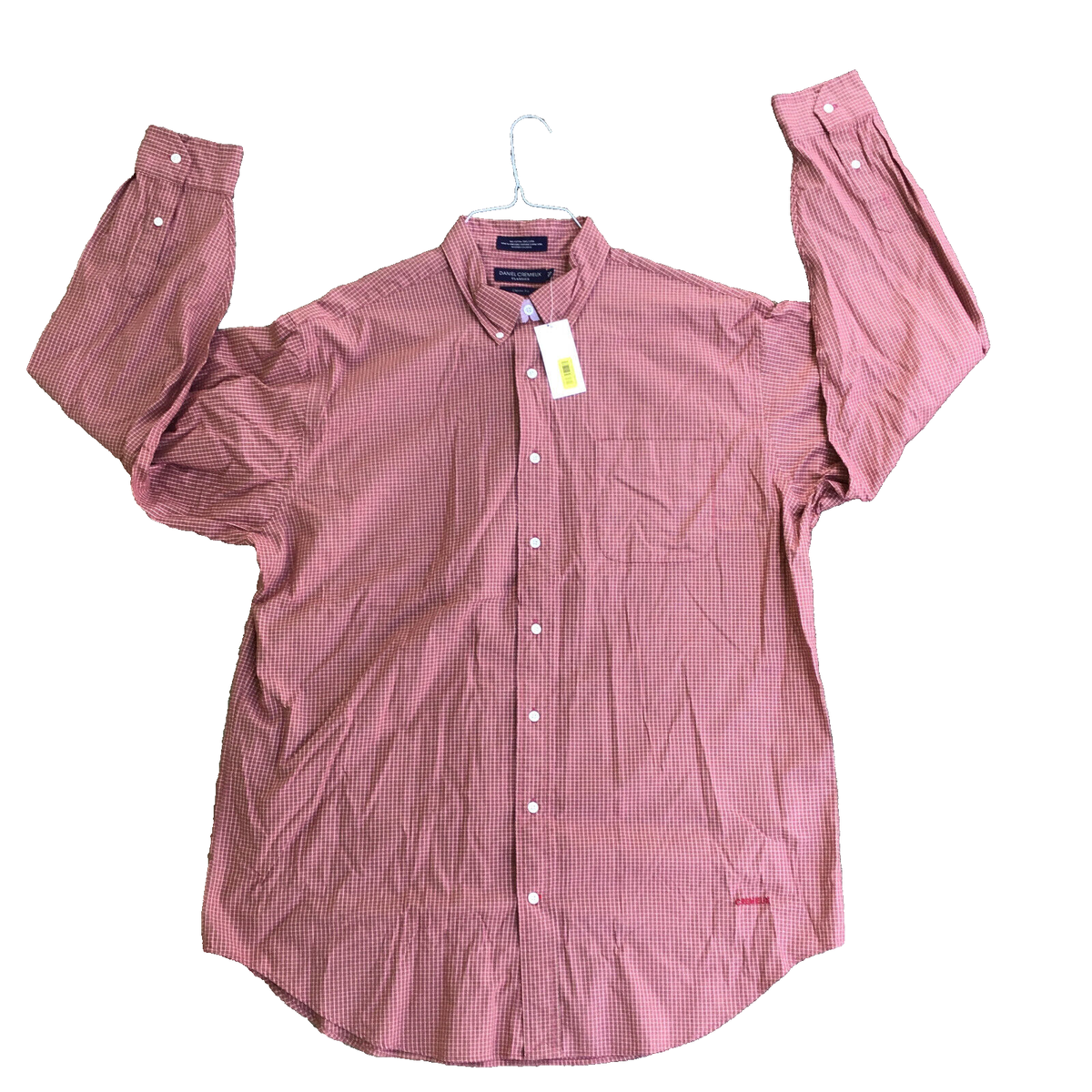 NWT Daniel Cremieux Classic Fit Men XL Red Striped Dress Shirt Button Down NWT Daniel Cremieux Classic Fit Men XL Red Striped Dress Shirt Button Down